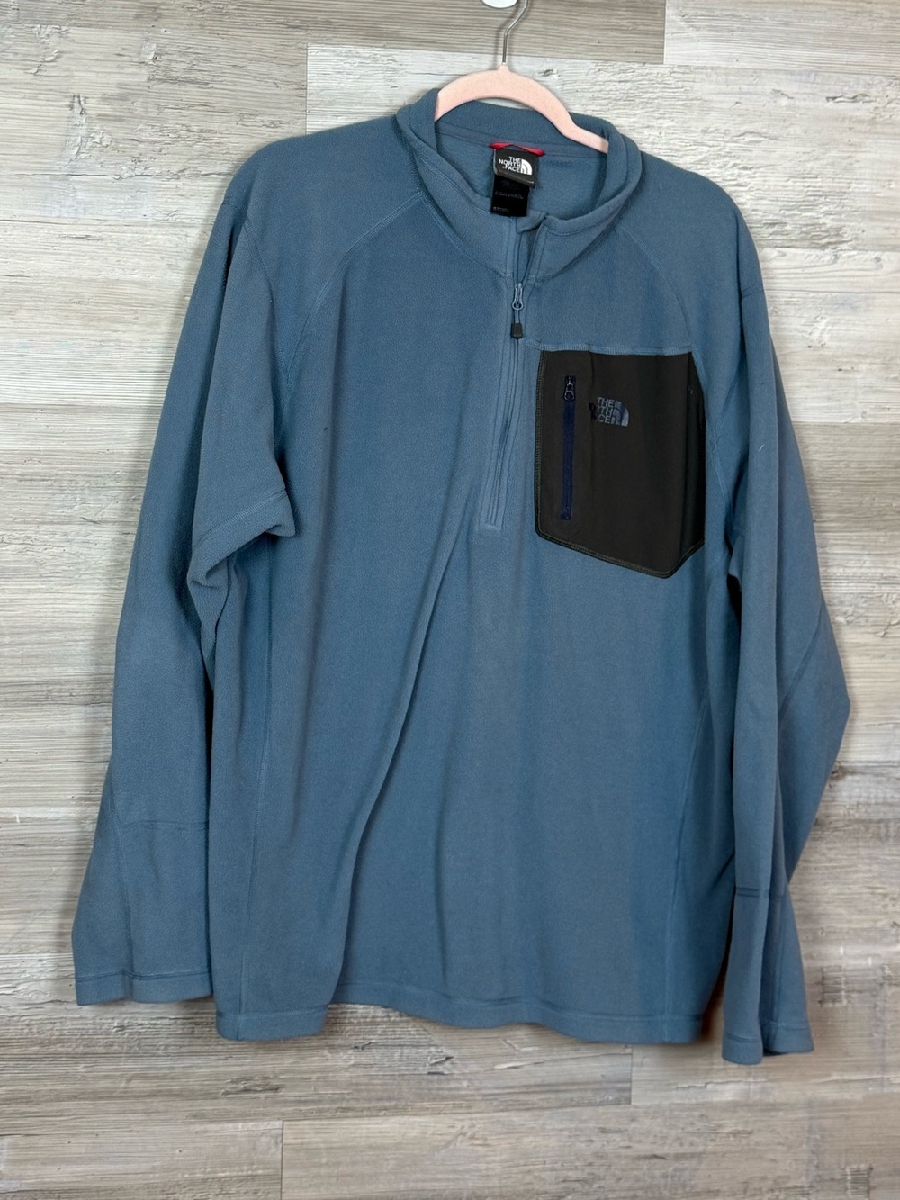 The North Face Polartec Fleece 1/4 Zip Pullover Jacket Mens XL Blue